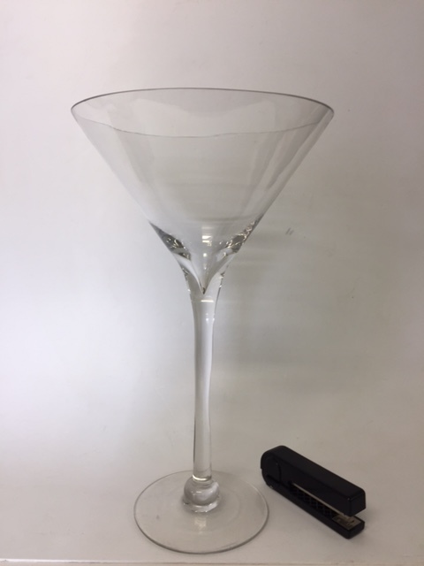 GLASS, Oversized Martini Glass - 30cm D x 50cm H